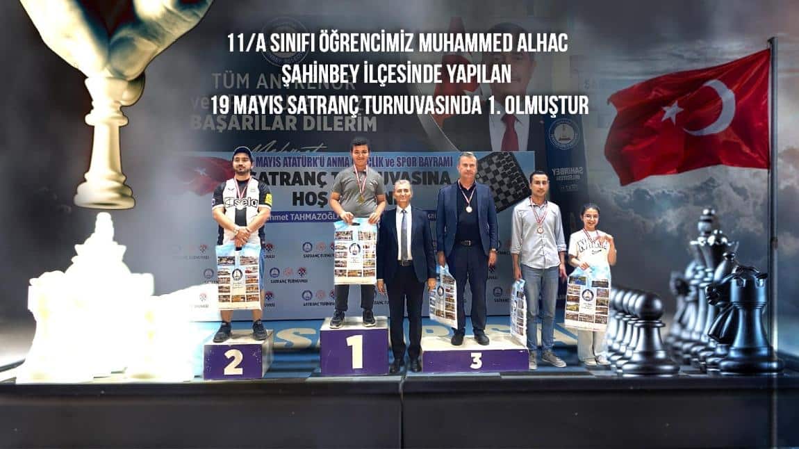 Öğrencimiz M. Alhac Satranç Turnuvasında 1. Oldu